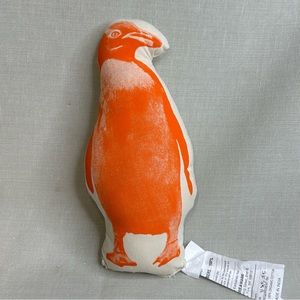 Areaware Fauna Orange Penguin 100% Organic Cotton Pillow Plush pico series 1